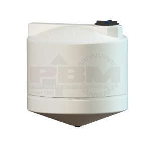 1050 Gallon Cone Bottom Tank – 20 Degree Slope – White