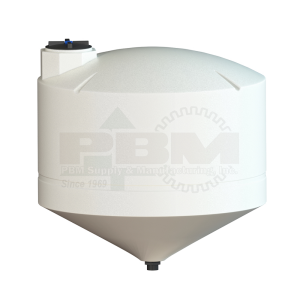 1600 Gallon Cone Bottom Tank – 30 Degree Slope – White