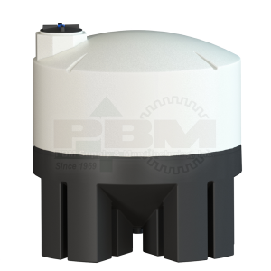 1600 Gallon Cone Bottom Tank – 30 Degree Slope With Stand – White