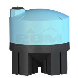1600 Gallon Heavy Duty Cone Bottom Tank – 30 Degree Slope With Stand – Blue