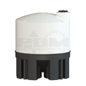 2500 Gallon Cone Bottom Tank – 30 Degree Slope With Stand – White