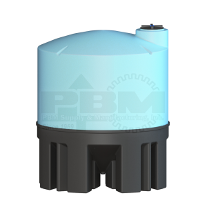 2500 Gallon Heavy Duty Cone Bottom Tank – 30 Degree Slope With Stand – Blue