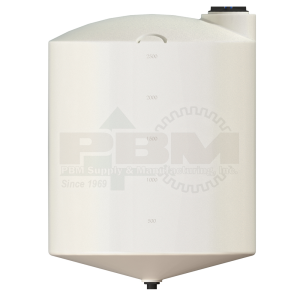 3000 Gallon Cone Bottom Tank – 15 Degree Slope – White