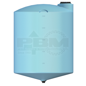 3000 Gallon Heavy Duty Cone Bottom Tank – 15 Degree Slope – Blue