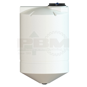 500 Gallon Cone Bottom Tank – 30 Degree Slope – White